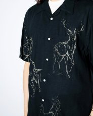 画像4: OLD JOE   ORIGINAL PRINTED OPEN COLLAR SHIRTS (ANIMAL DRAWING) Short-sleeve (4)