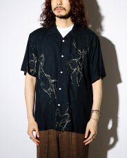 画像3: OLD JOE   ORIGINAL PRINTED OPEN COLLAR SHIRTS (ANIMAL DRAWING) Short-sleeve (3)
