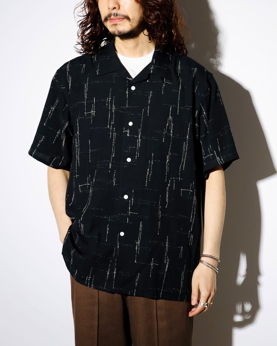 画像3: OLD JOE   ORIGINAL PRINTED OPEN COLLAR SHIRTS (KASURI) Short-sleeve (3)