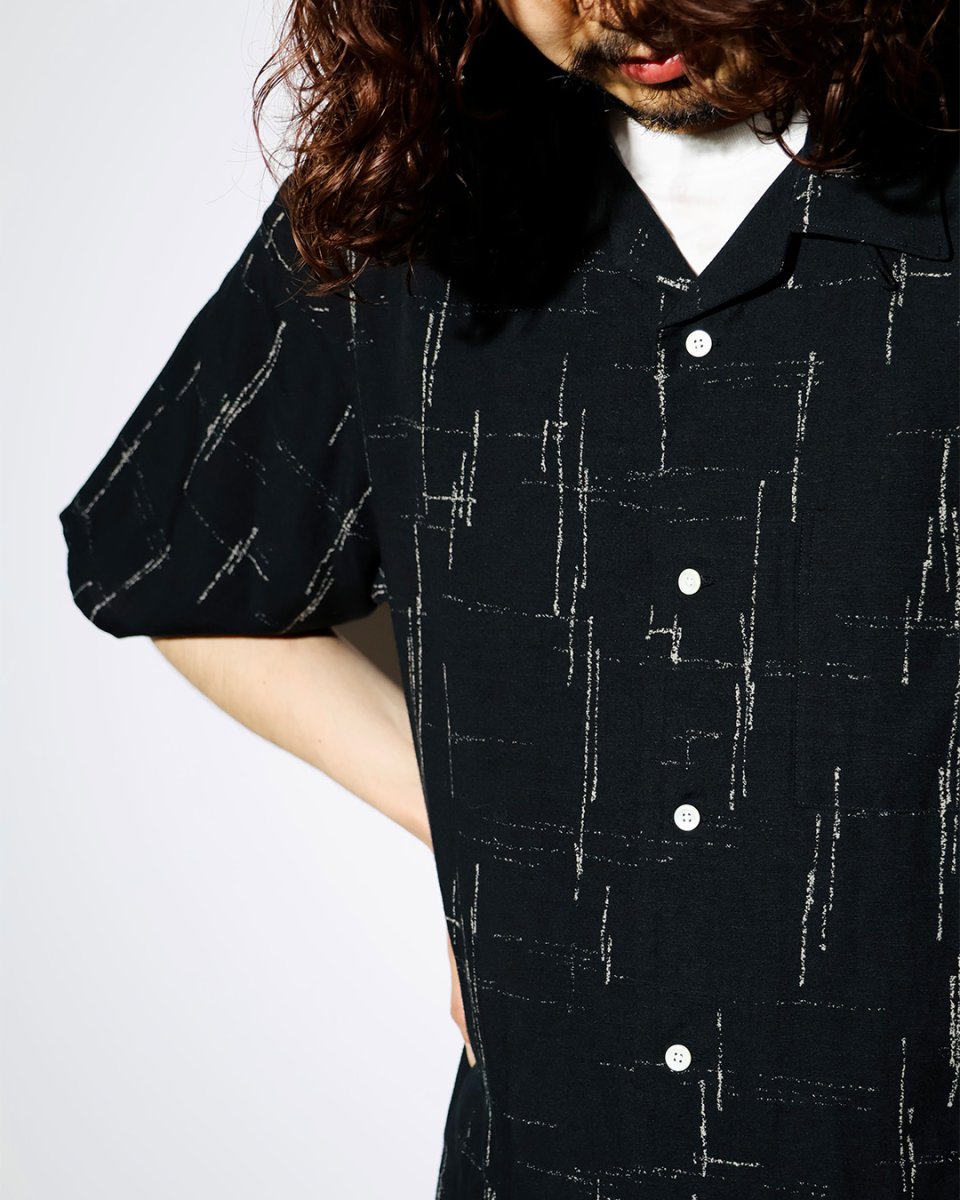 画像4: OLD JOE   ORIGINAL PRINTED OPEN COLLAR SHIRTS (KASURI) Short-sleeve (4)