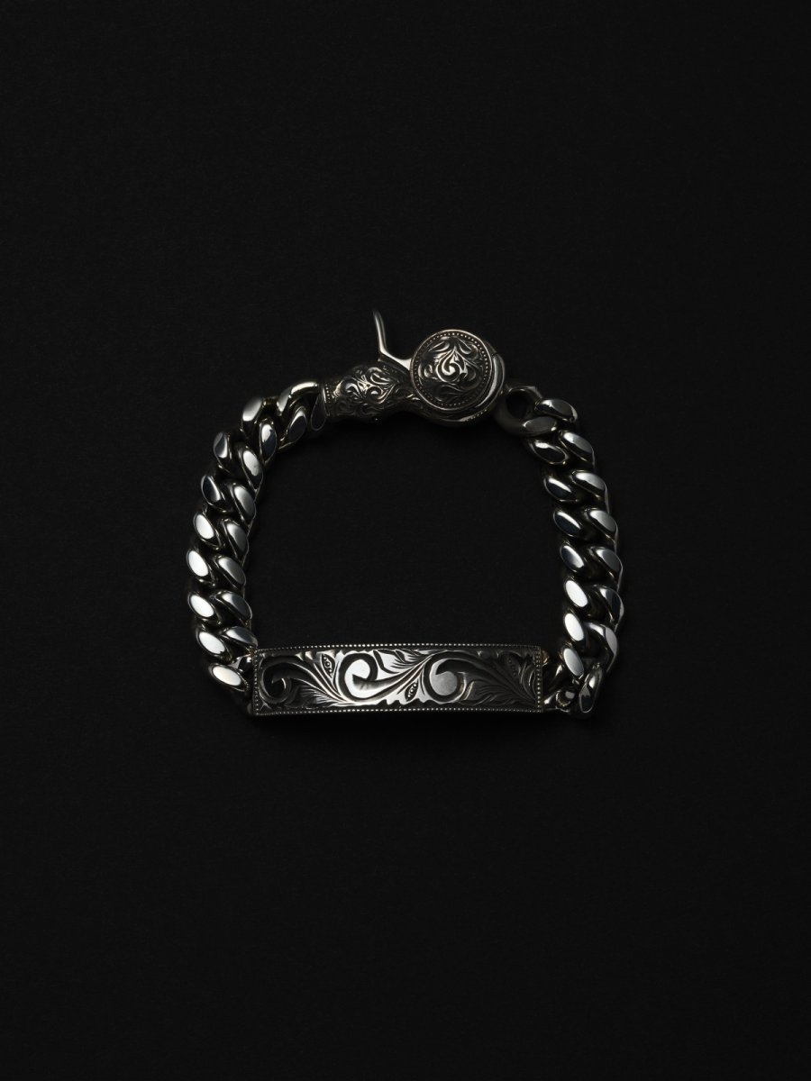 画像1: ANTIDOTE BUYERS CLUB   Engraved ID Miami Chain Bracelet (1)
