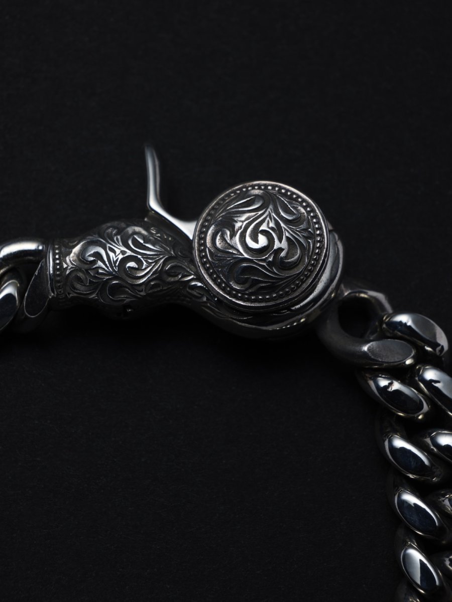 画像2: ANTIDOTE BUYERS CLUB   Engraved ID Miami Chain Bracelet (2)