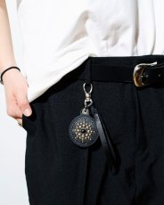 画像4: CALEE  COLOR STONE STUDS LEATHER KEY RING (4)