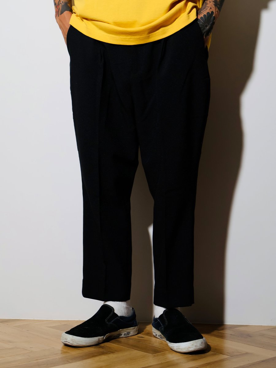 画像2: CALEE  VINTAGE TYPE CROPPED SLACKS (2)