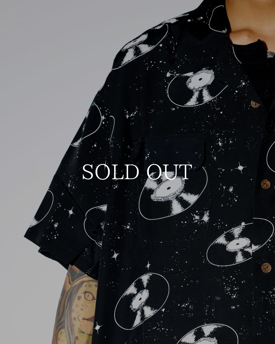 画像3: exodus brand  SPACE VINYL RECORD HAWAIIAN SHIRT (3)