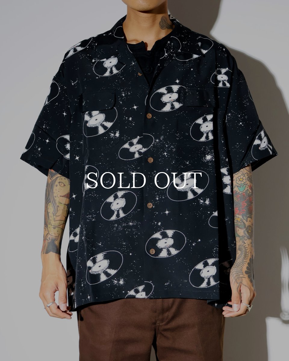 画像2: exodus brand  SPACE VINYL RECORD HAWAIIAN SHIRT (2)