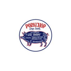 画像3: PORKCHOP GARAGE SUPPLY  PORKCHOP CIRCLE STICKER (BLACK×WHITE) (3)
