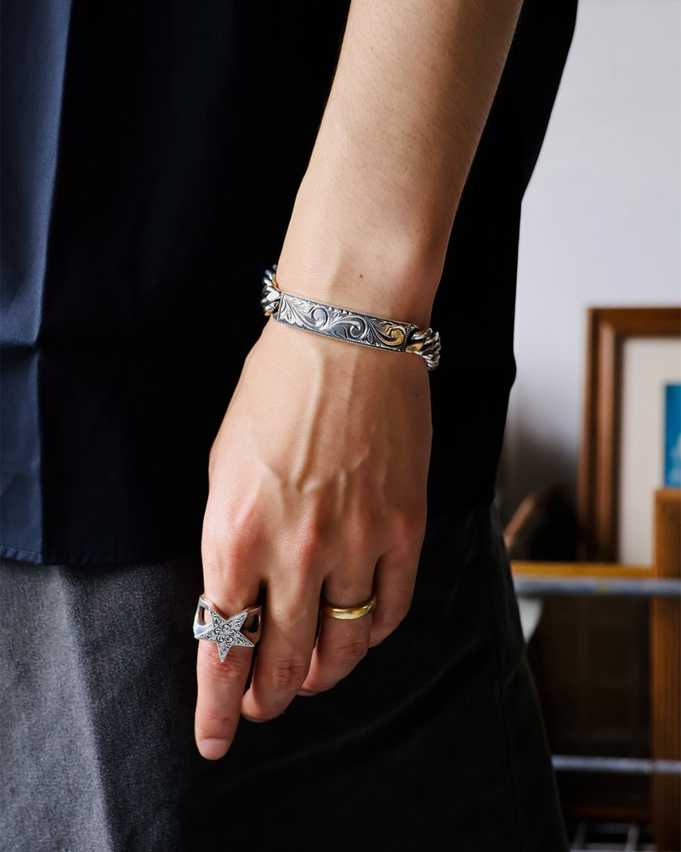 画像4: ANTIDOTE BUYERS CLUB   Engraved ID Miami Chain Bracelet (4)