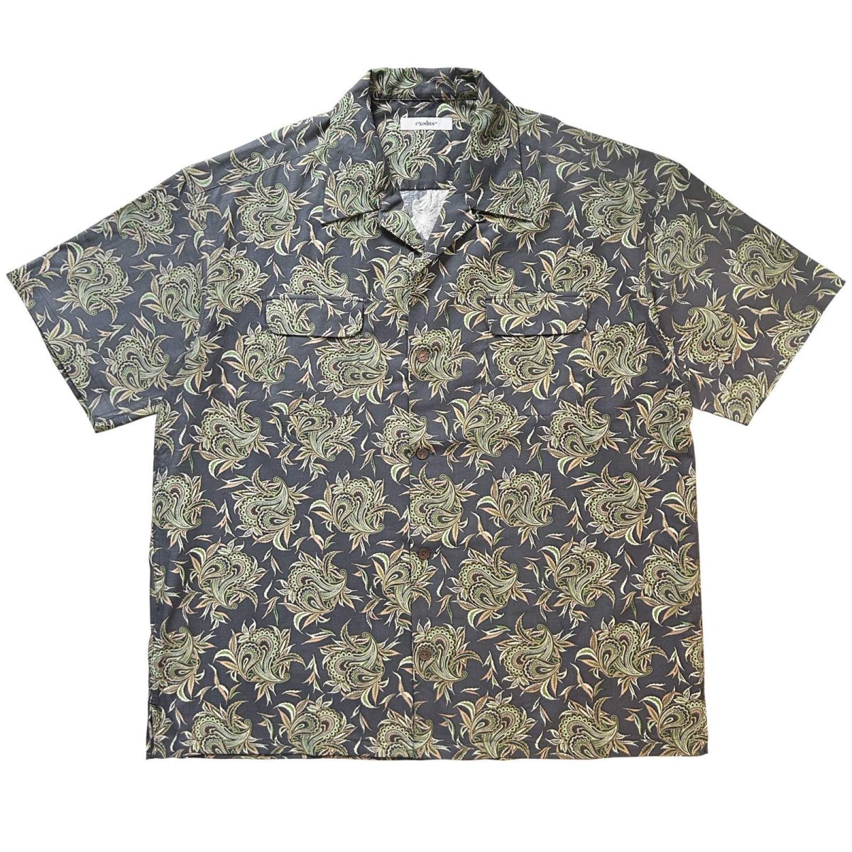 画像1: exodus brand  BUDS PAISLEY HAWAIIAN SHIRT (1)