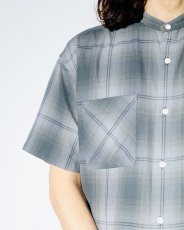 画像4: nonnative  OFFICER STAND COLLAR S/S SHIRT COTTON TWILL OMBRE CHECK by Rafu (4)
