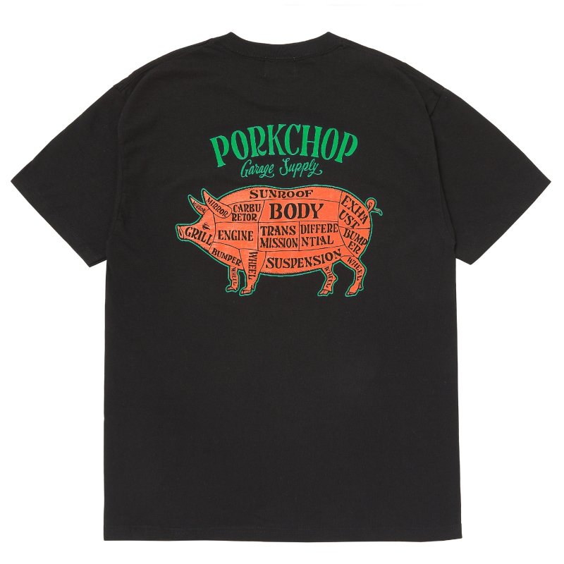 ひ*ん様 9500円スタートPORKCHOP GARAGE SUPPLYcoac PORKCHOP GARAGE SUPPLY PORK BACK TEE P0509 公式通販