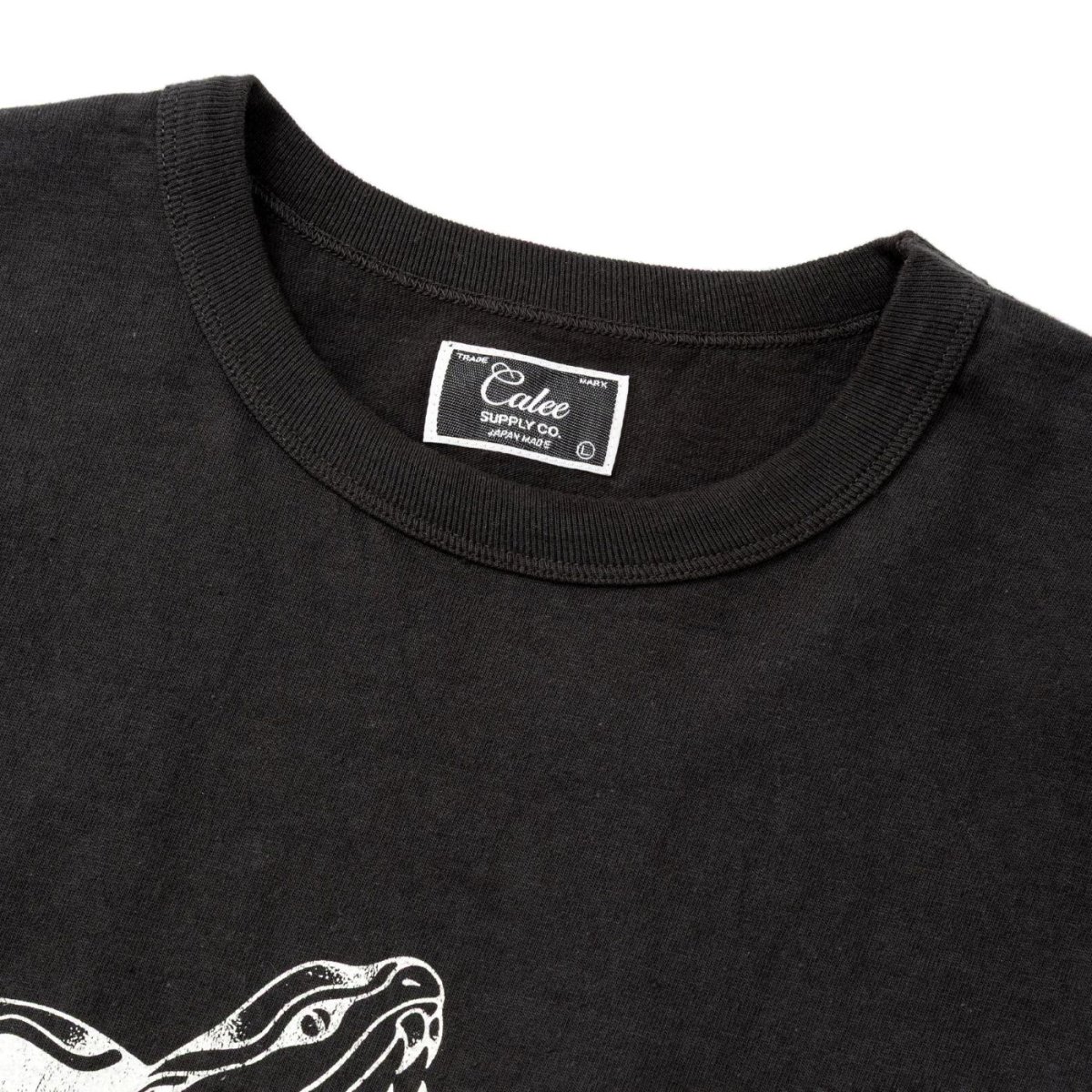 画像2: CALEE  GARMENT DYE SNAKE LOGO TEE   (2)