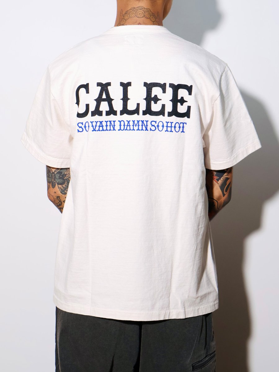 画像4: CALEE  GARMENT DYE CALEE LOGO TEE (4)
