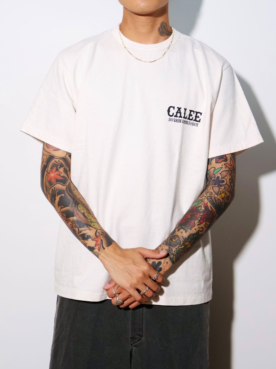 画像3: CALEE  GARMENT DYE CALEE LOGO TEE (3)