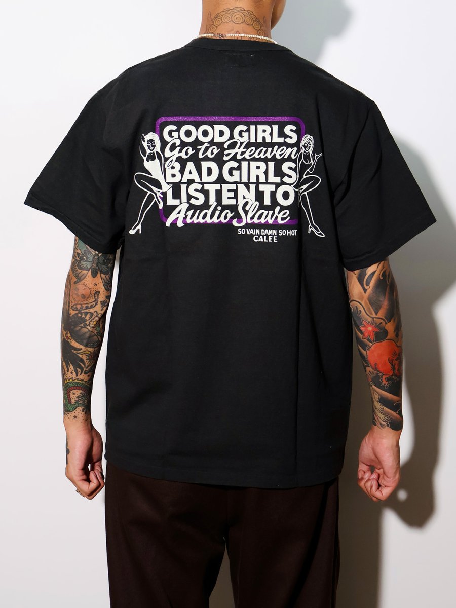 画像4: CALEE  GARMENT DYE GIRLS LOGO POCKET TEE ＜NATURALLY PAINT DESIGN＞ (4)
