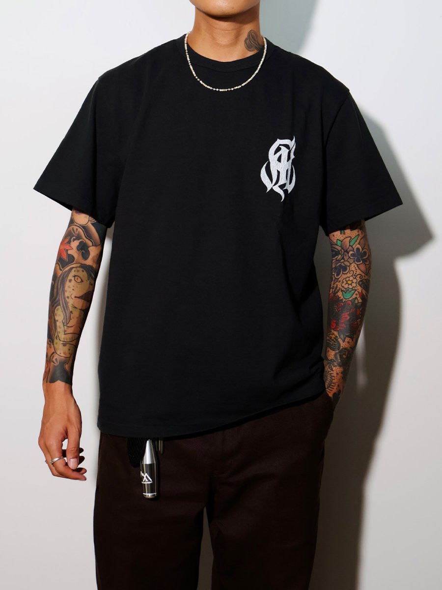 画像3: CALEE  GARMENT DYE CRACK TEE (3)