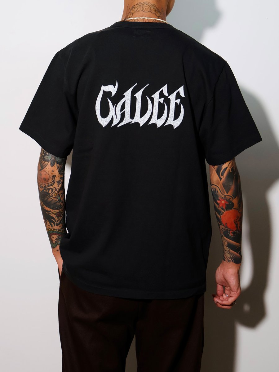 画像4: CALEE  GARMENT DYE CRACK TEE (4)