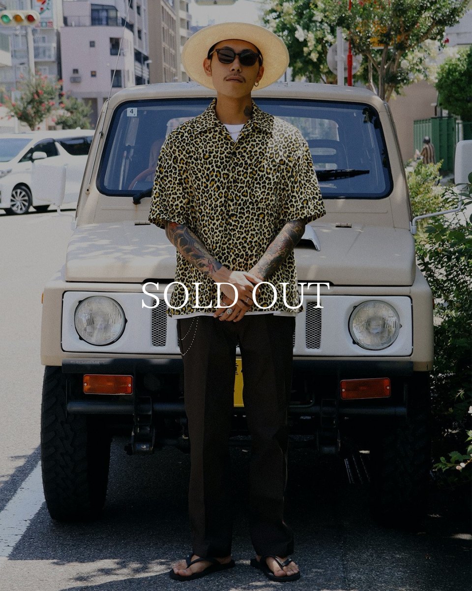 画像3: MINEDENIM  Leopard Print Flannel S.S Open Collar SH (3)