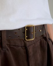 画像10: ANACHRONORM  DOUBLE PIN LEATHER BELT (10)