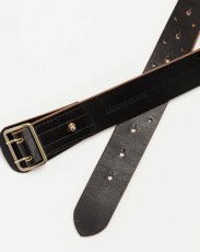 画像4: ANACHRONORM  DOUBLE PIN LEATHER BELT (4)