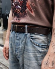 画像5: ANACHRONORM  DOUBLE PIN LEATHER BELT (5)