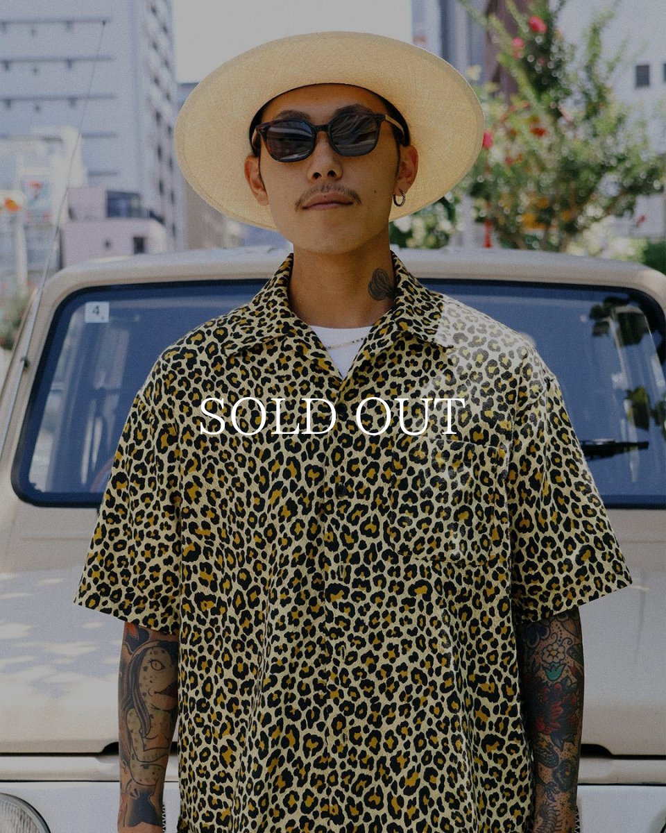 画像4: MINEDENIM  Leopard Print Flannel S.S Open Collar SH (4)
