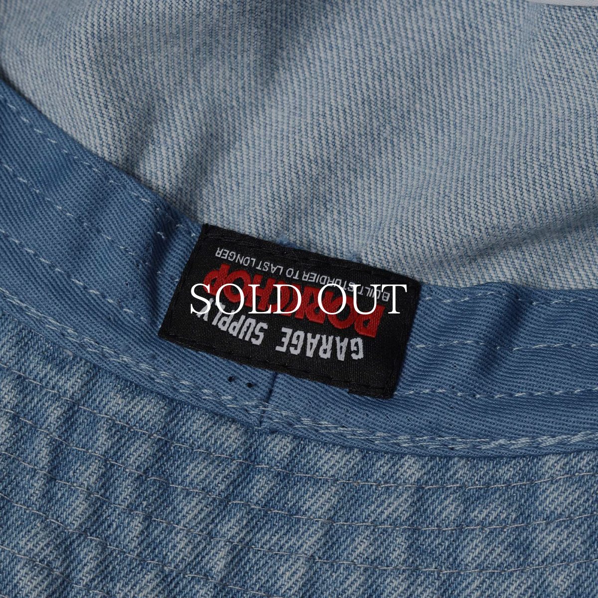 画像13: PORKCHOP GARAGE SUPPLY  P POWER DENIM BUCKET HAT (13)
