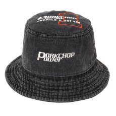 画像1: PORKCHOP GARAGE SUPPLY  P POWER DENIM BUCKET HAT (1)