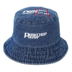 画像14: PORKCHOP GARAGE SUPPLY  P POWER DENIM BUCKET HAT (14)