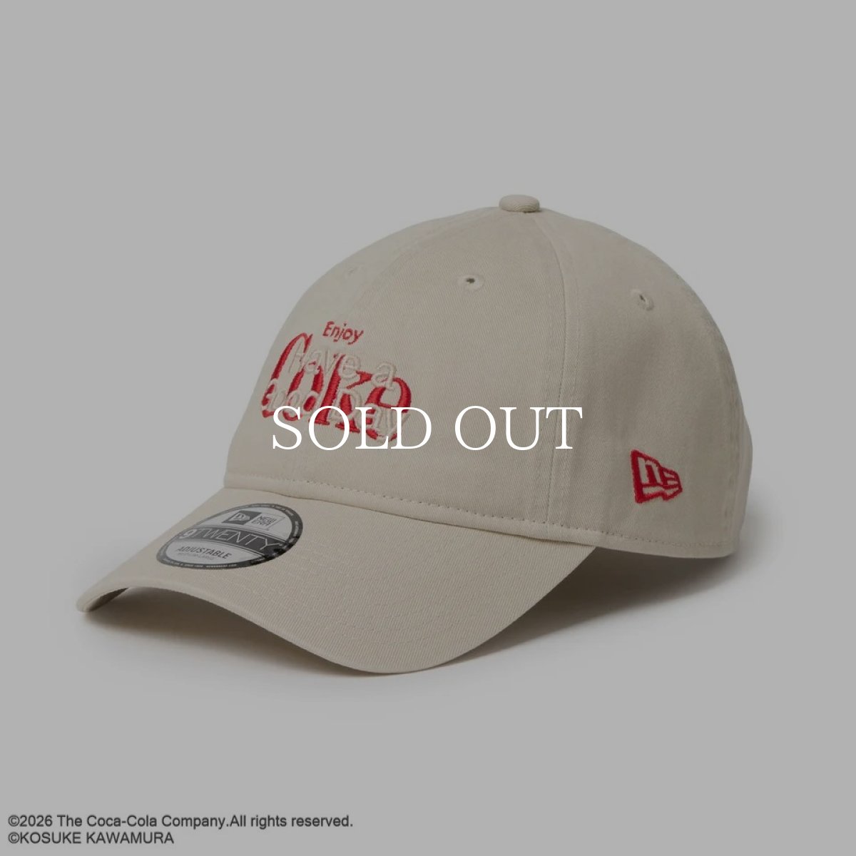 画像1: NEW ERA  9TWENTY Coca-Cola designed by Kosuke Kawamura コカ・コーラ クロームホワイト (1)
