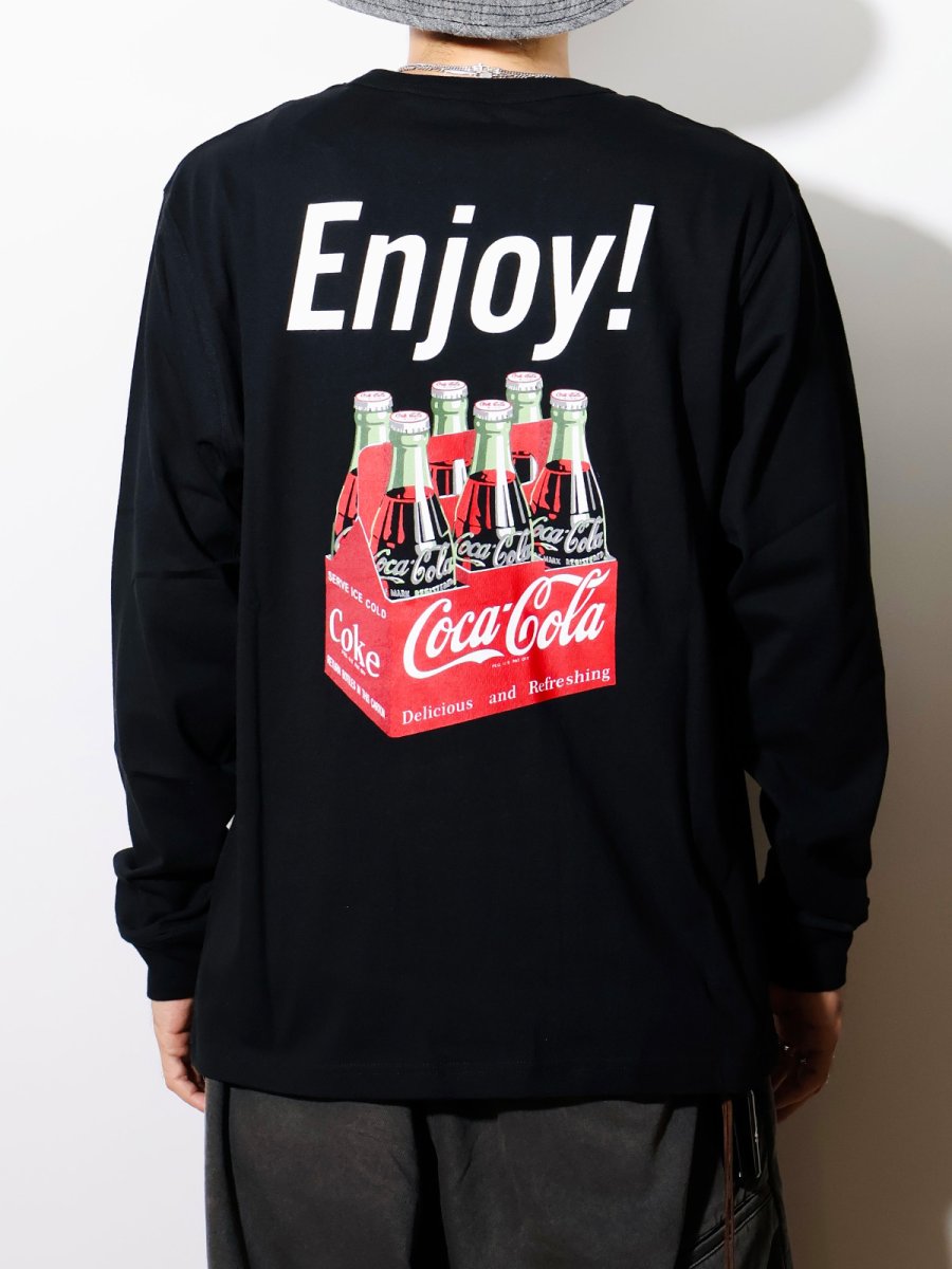 画像5: NEW ERA  長袖 ウォッシュド コットン Tシャツ Coca-Cola コカ・コーラ ブラック (5)