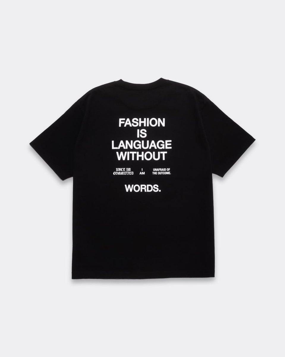 画像1: MINEDENIM  FASHION IS LANGUAGE Crewneck Pocket Tee (1)
