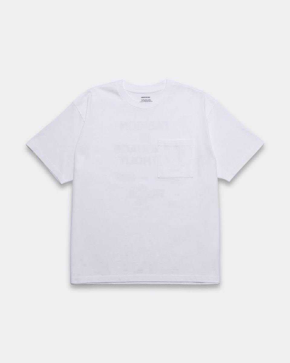 画像7: MINEDENIM  FASHION IS LANGUAGE Crewneck Pocket Tee (7)