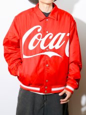 画像4: NEW ERA  ナイロン バーシティジャケット Coca-Cola コカ・コーラ スカーレット (4)