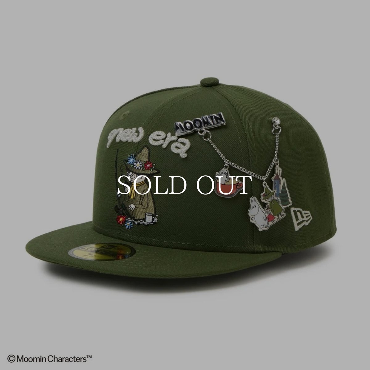 画像1: NEW ERA  59FIFTY Moomin スナフキン チャーム ライフルグリーン (1)