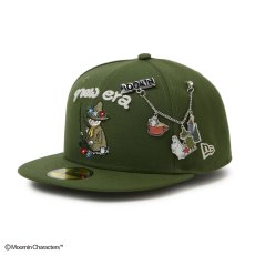 画像1: NEW ERA  59FIFTY Moomin スナフキン チャーム ライフルグリーン (1)