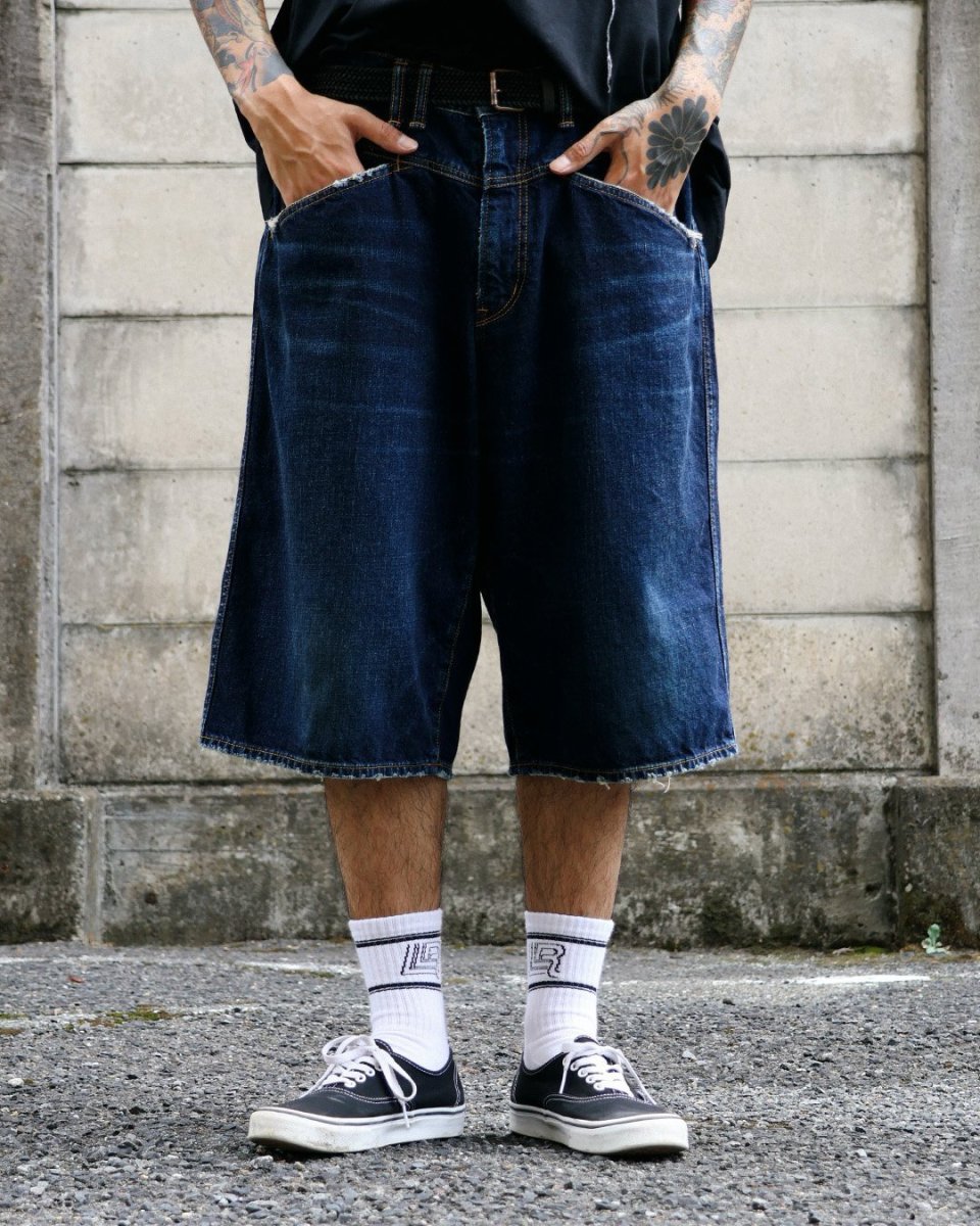 画像3: ANACHRONORM  FRONT YORK DENIM SHORTS INDIGO (3)