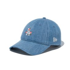 画像1: NEW ERA  9FORTY アンストラクチャード Flower ロサンゼルス・ドジャース ウォッシュドデニム (1)
