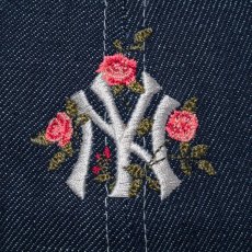 画像2: NEW ERA  9FORTY アンストラクチャード Flower ニューヨーク・ヤンキース デニム (2)