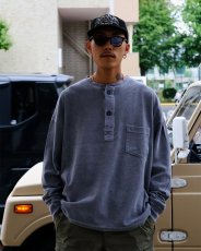 画像3: ANACHRONORM  PIGMENT THERMAL HENLEY NECK L/S T-S (3)