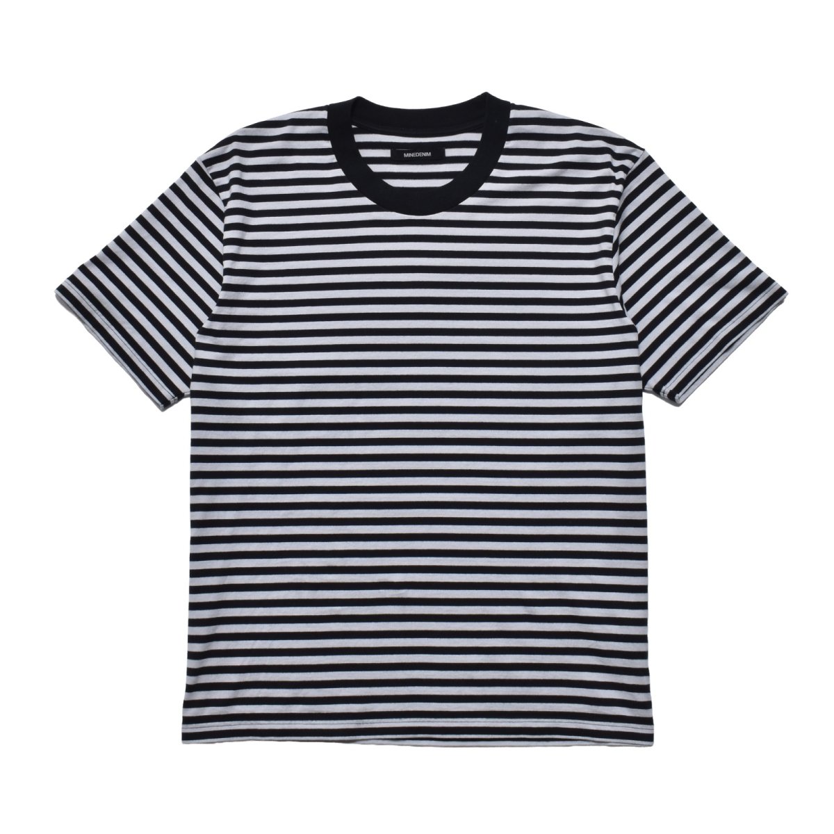 画像1: MINEDENIM  Overdye Border Crewneck Tee (1)