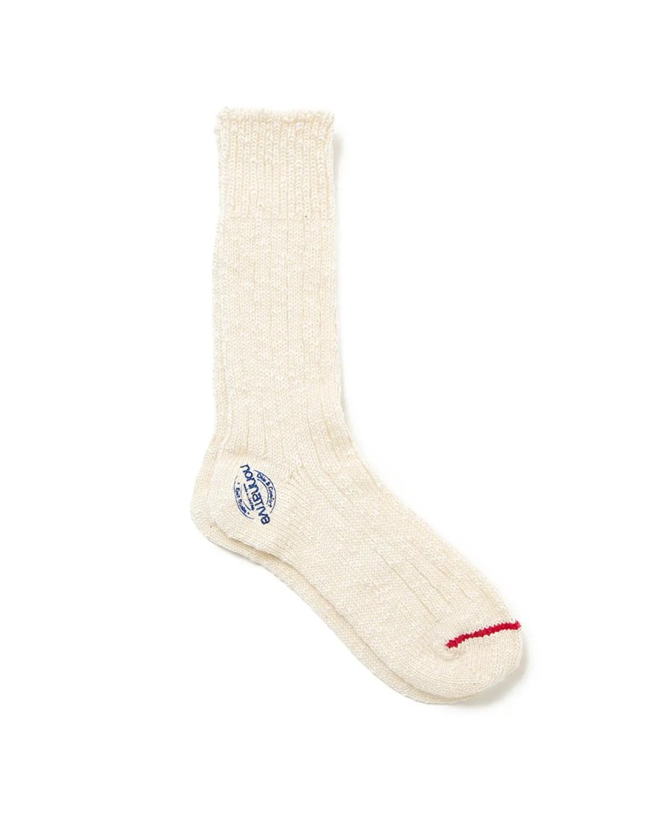 画像1: nonnative  WORKER SOCKS HI WOOL COTTON YARN (1)