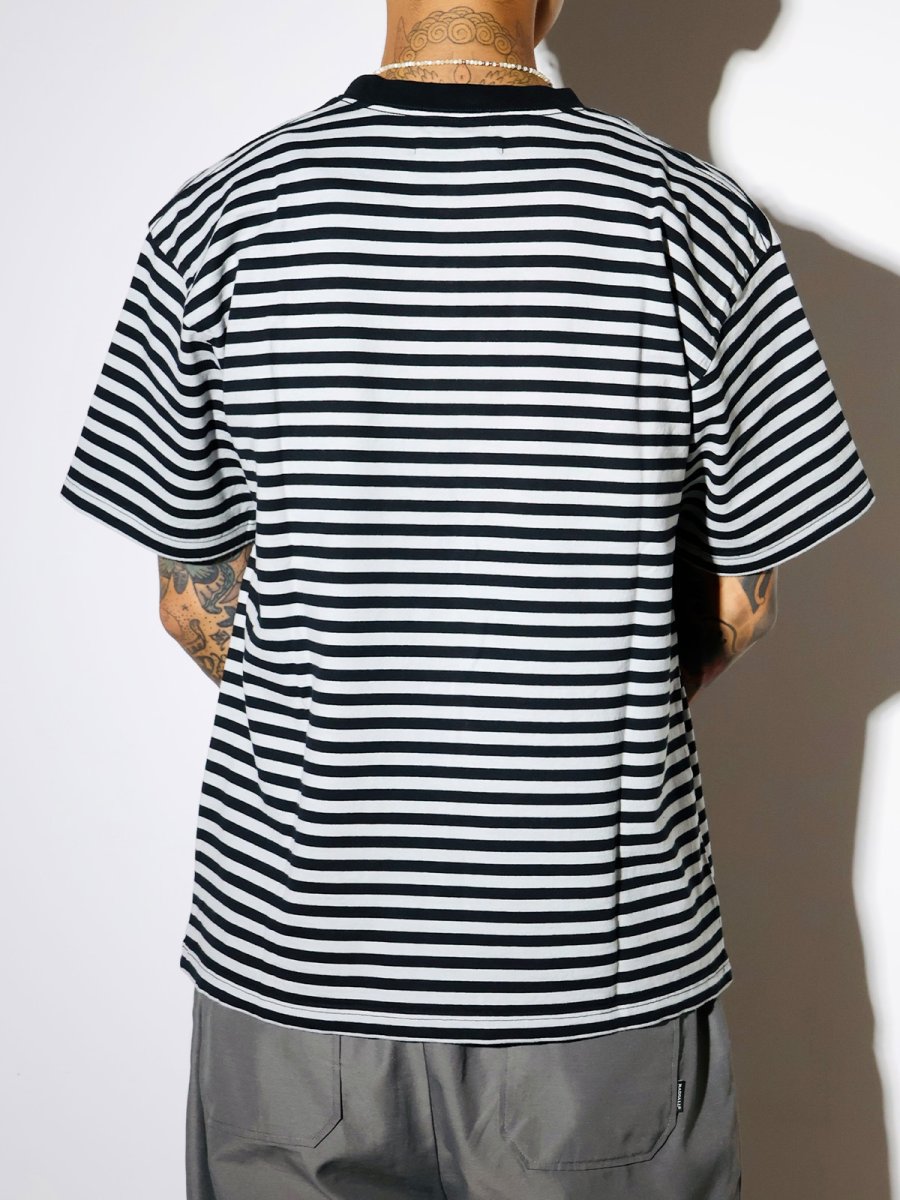 画像4: MINEDENIM  Overdye Border Crewneck Tee (4)