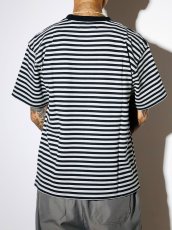 画像4: MINEDENIM  Overdye Border Crewneck Tee (4)
