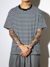 画像3: MINEDENIM  Overdye Border Crewneck Tee (3)