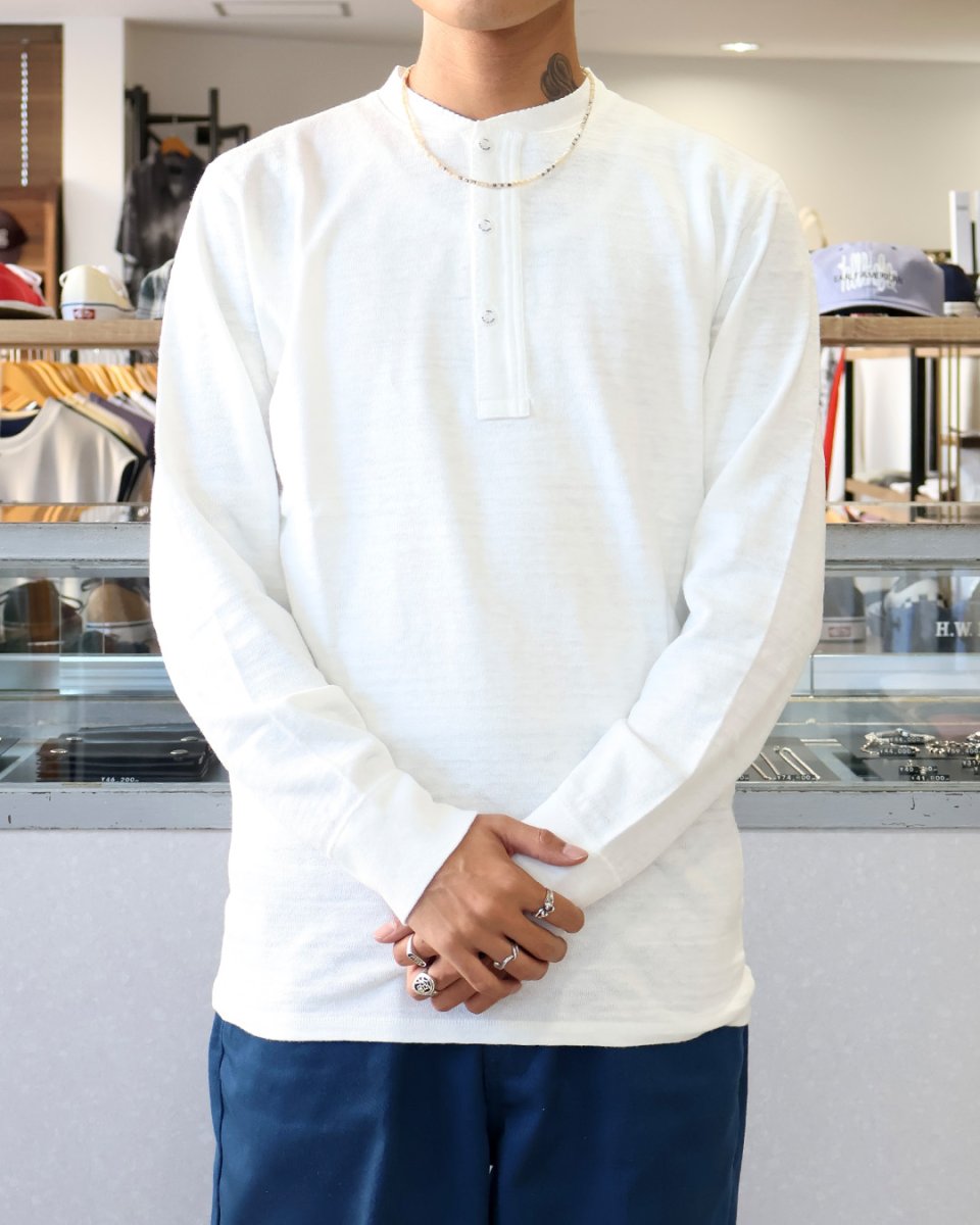 画像2: RATS   HENLEY NECK L/S TEE (2)
