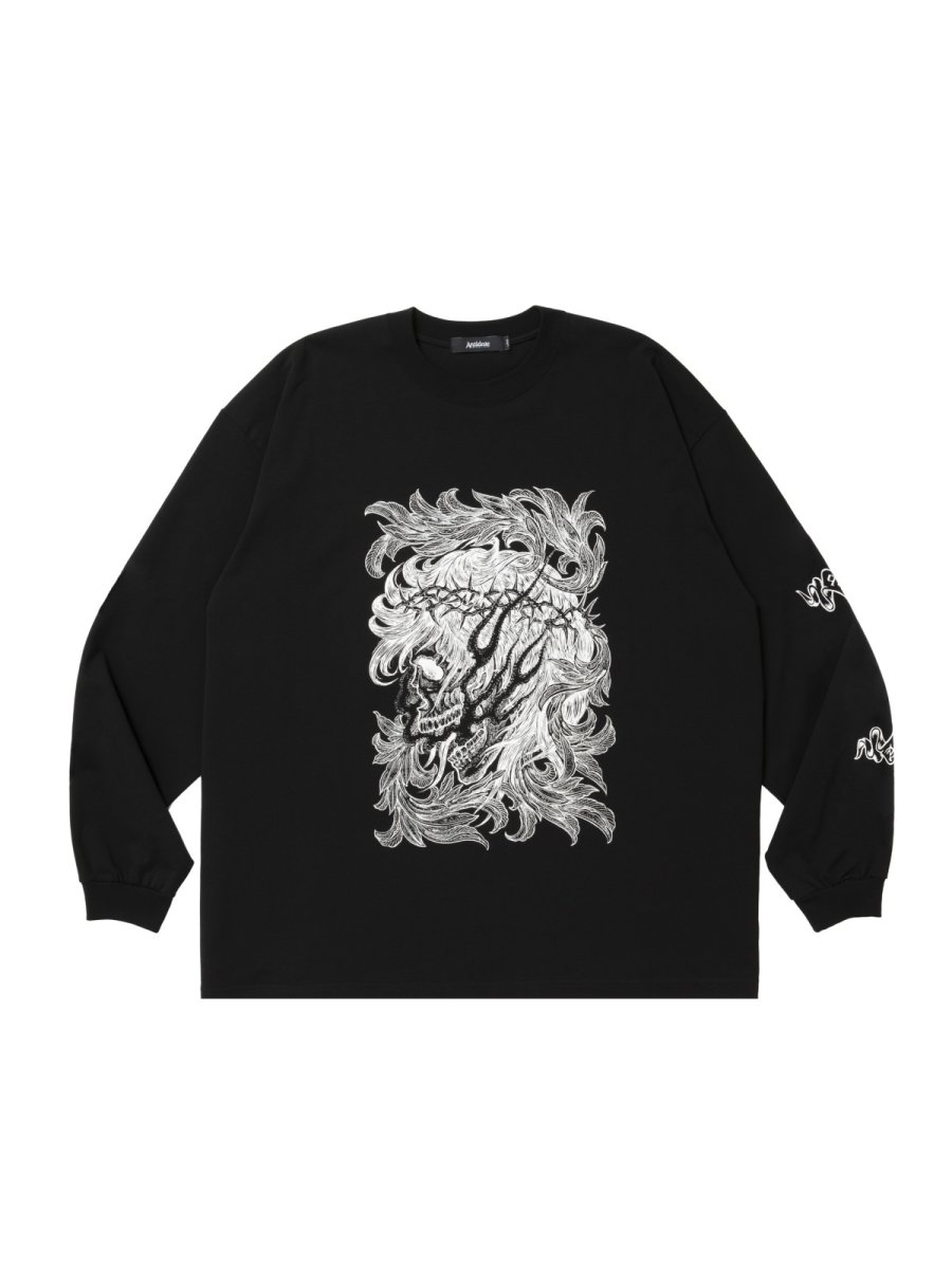 画像1: ANTIDOTE BUYERS CLUB   Pima Cotton L/S Tee (Leaf Skull) (1)