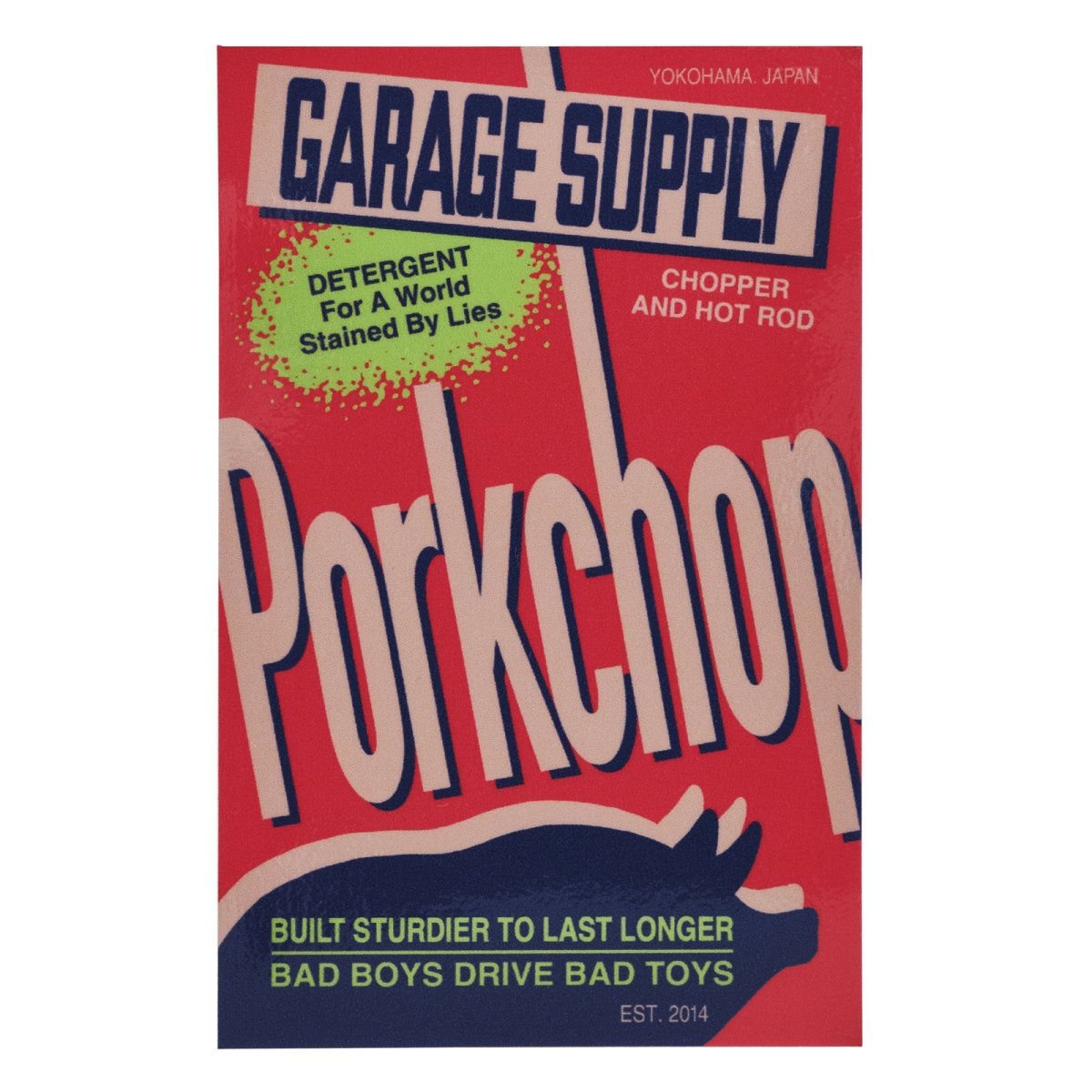 画像1: PORKCHOP GARAGE SUPPLY  DETERGENT STICKER (1)