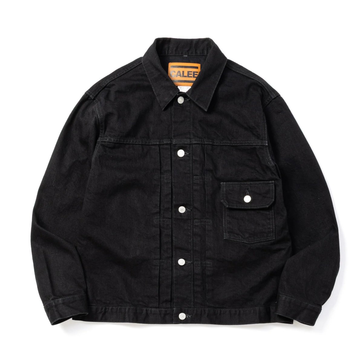 画像1: CALEE  1st TYPE BLACK DENIM JACKET (1)