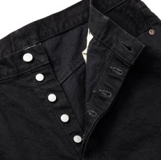画像6: CALEE  VINTAGE REPRODUCT BLACK STRAIGHT DENIM PANTS (6)